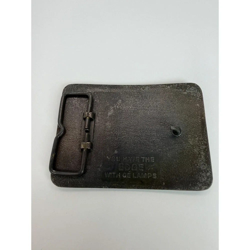 Belt Buckle General Electric GE Lamp Vintage Advertising